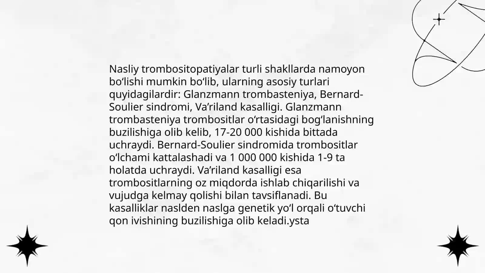 Nasliy va orttirilgan trombositopatiyalar va tombositopeniyalar 3