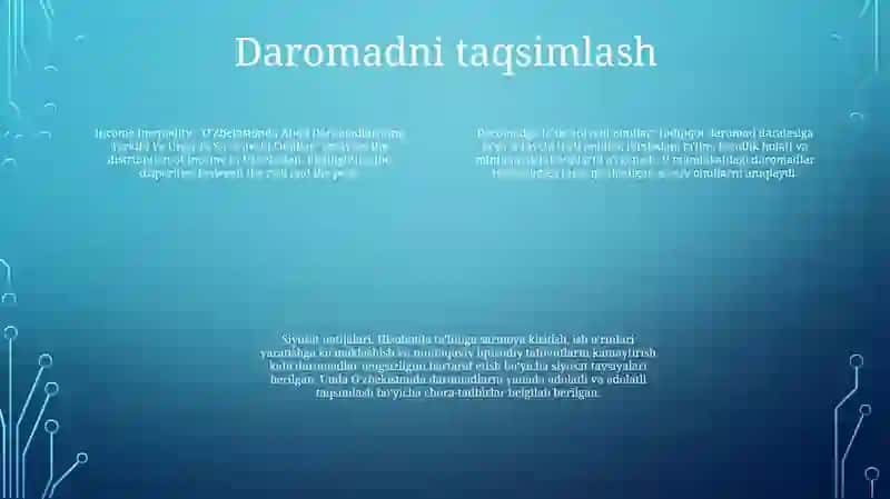 O'Zbekistonda Aholi Daromadlarining Tarkibi Va Unga Ta'Sir Etuvchi Omillar 3