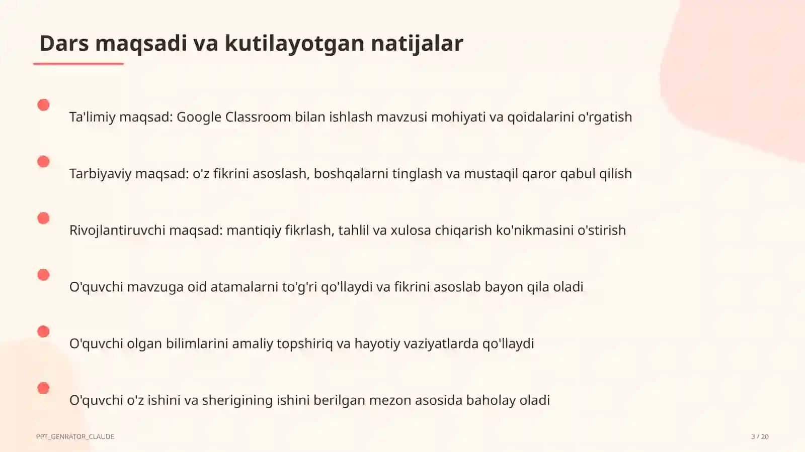 Google Classroom bilan ishlash 3
