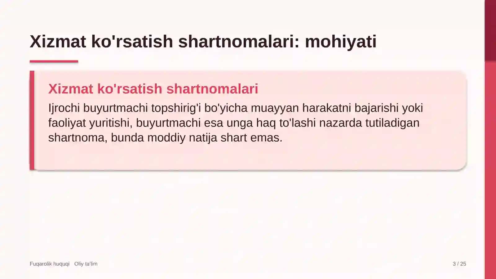 avtomobil bozorlarida xizmat ko'rsatish shartnomalari 4615 3