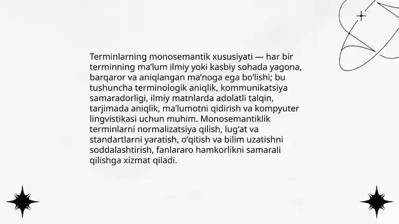 Terminlarning monosemantik xarakteri 3