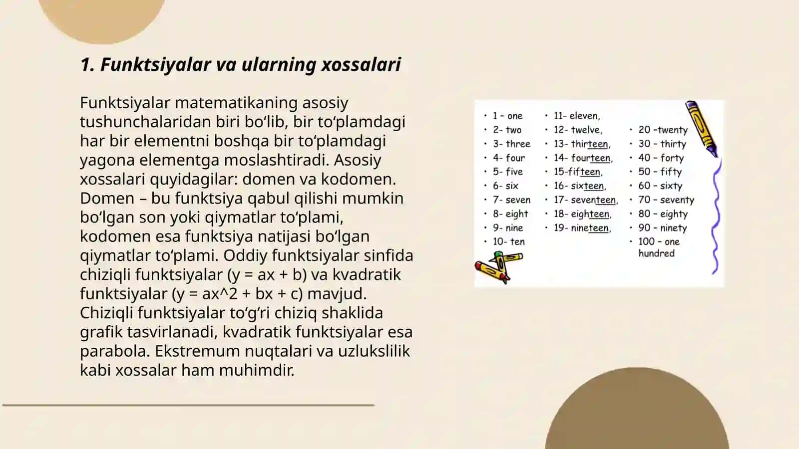 Matematika fanidan to'garak va matematik o'n minutliklar ularni tayyorlash va o'tkazish metodikasi 3