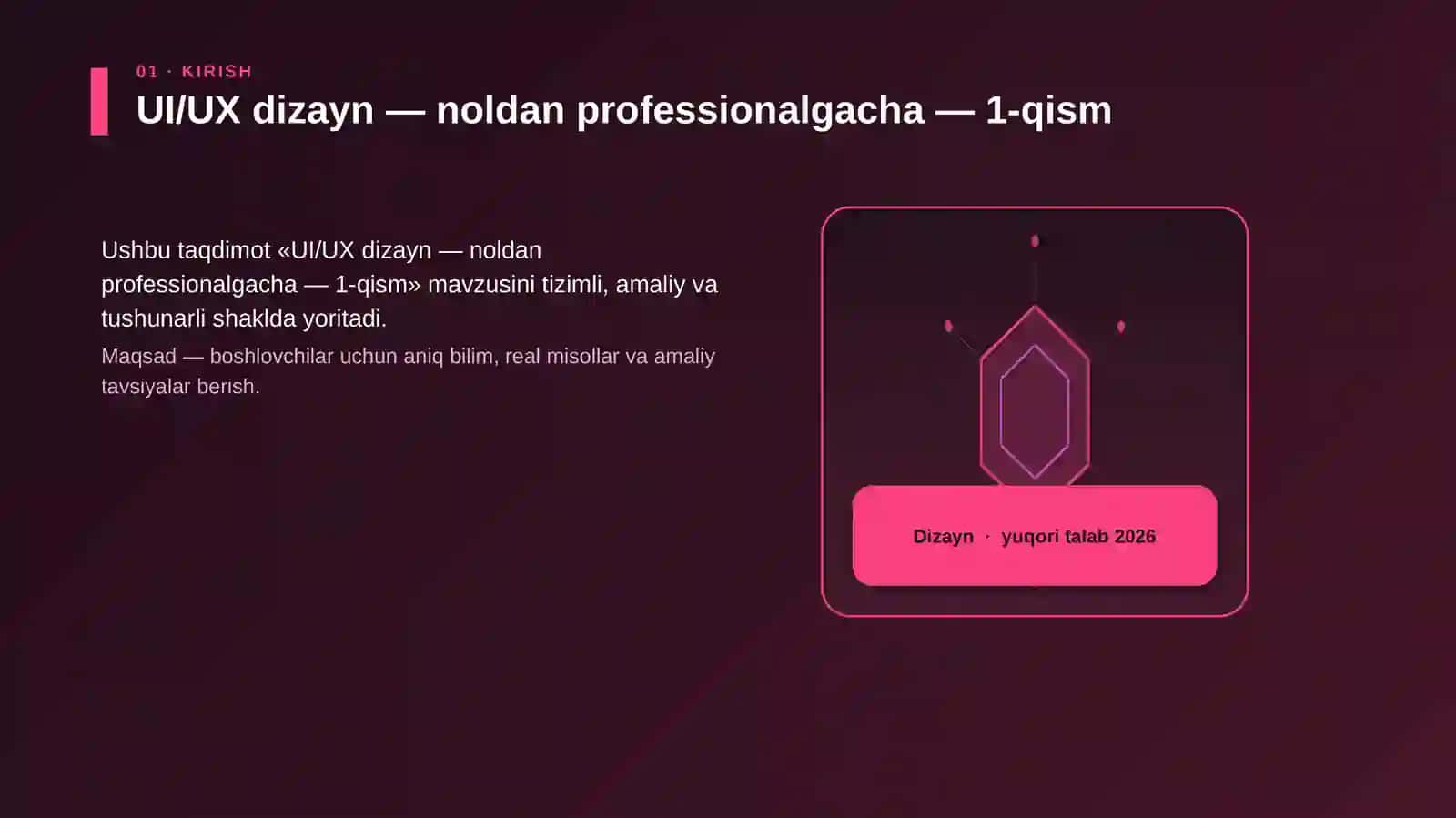 UI/UX dizayn — noldan professionalgacha — 1-qism 3