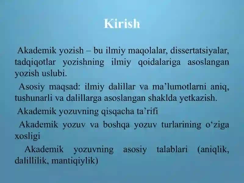 Akademik yozish 3