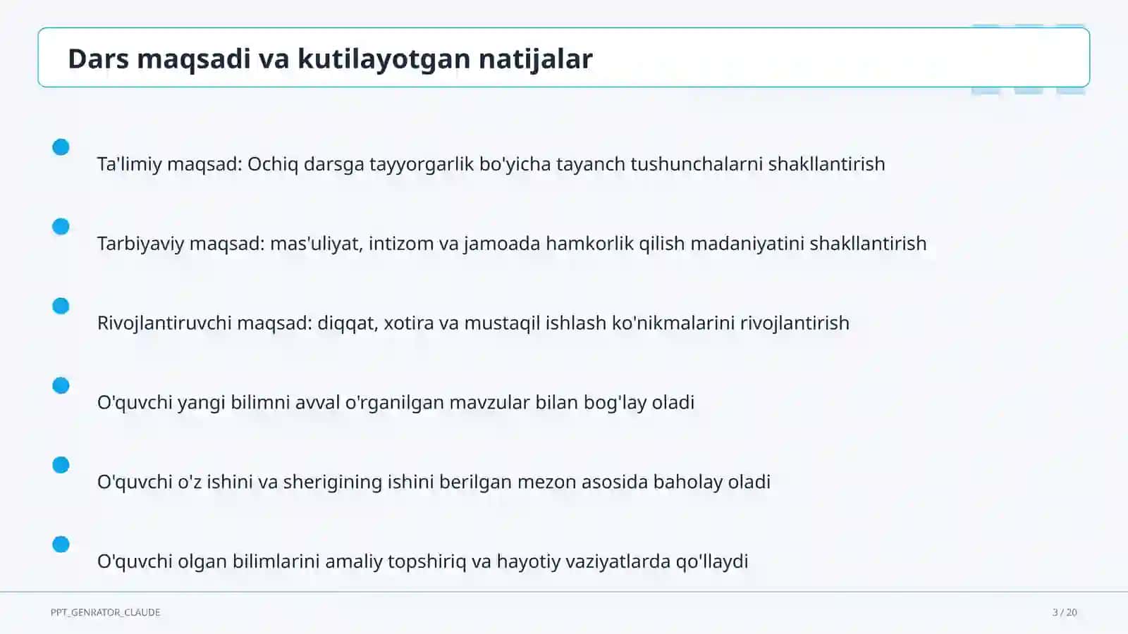Ochiq darsga tayyorgarlik 3