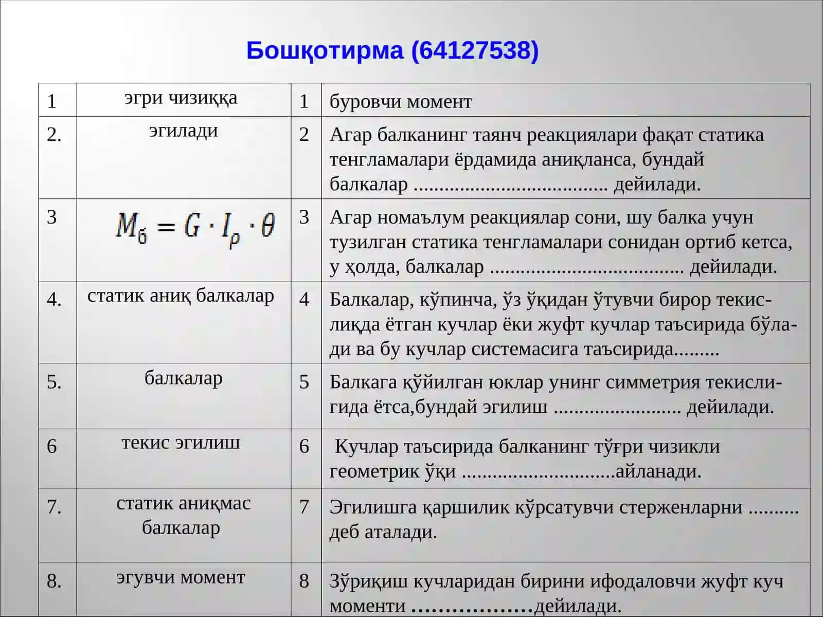 Мураккаб қаршилик. Қийшиқ эгилиш 3