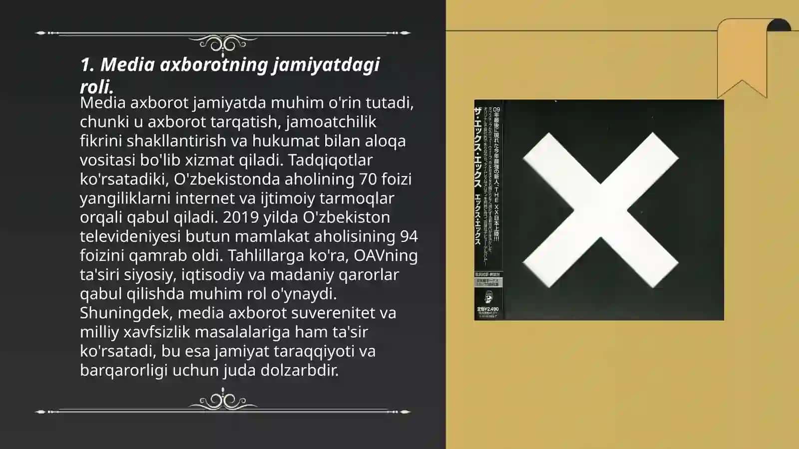 Mediada axborotning roli va ommaviy axborot vositalari 3