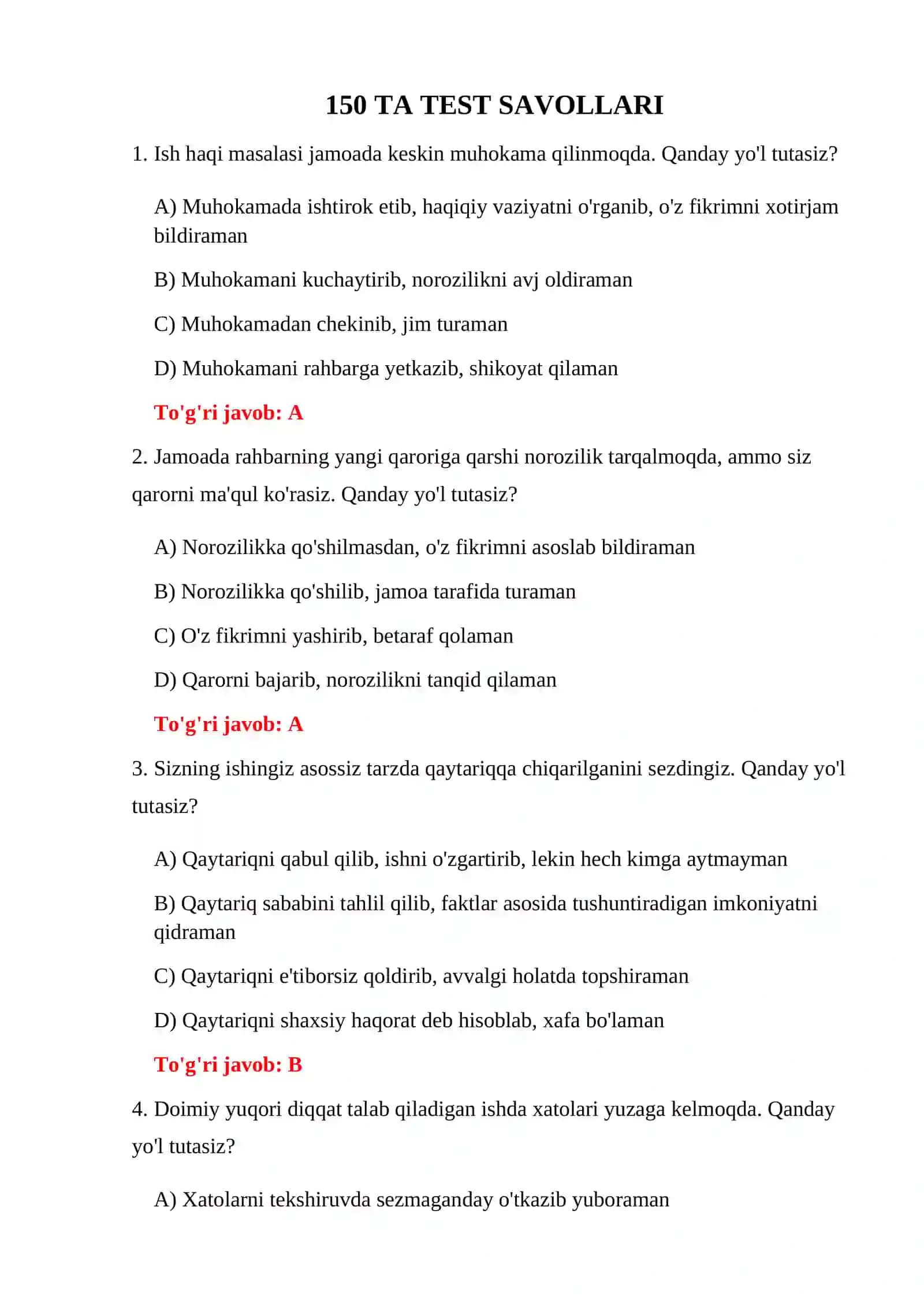 BOJXONA YASHIRIN NIYATLARNI ANIQLASH TESTLARI 3