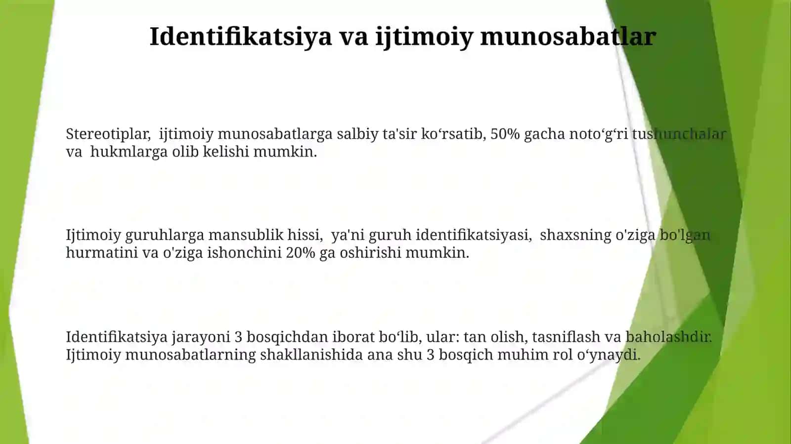 Identifikatsiya refleksiya va stirotipizatsiya tushunchalarining mazmuni 3