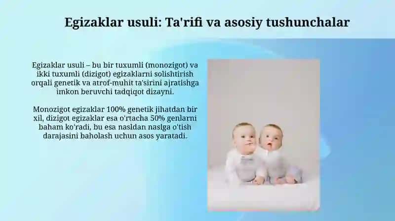 Egizaklar usuli 3