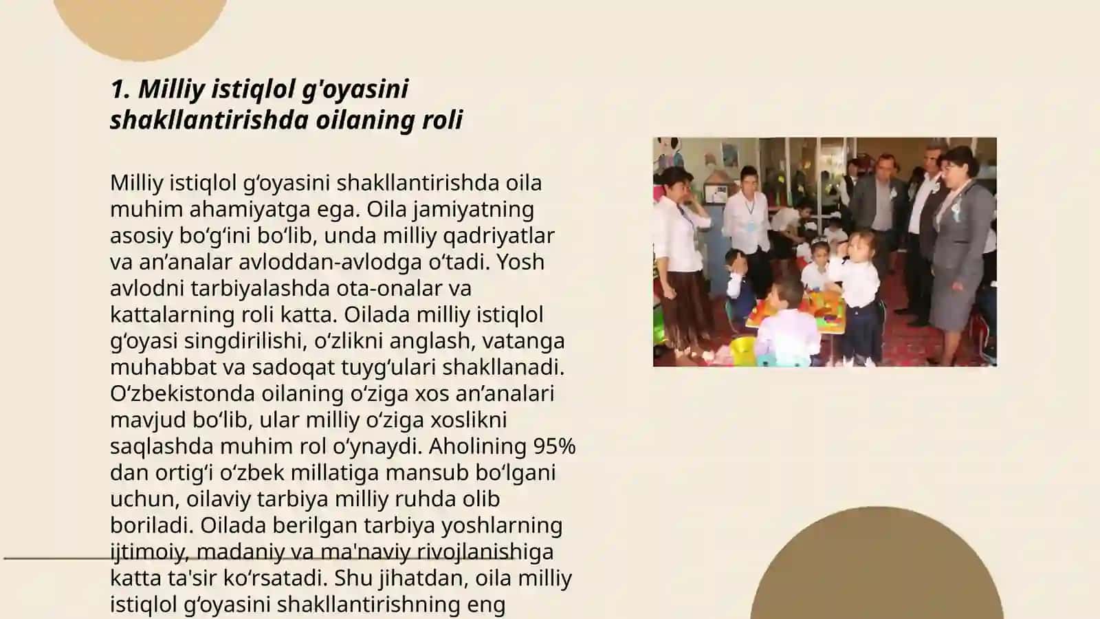 Milliy istiqlol goyasini shakllantirishdà oila in va maktabgachat tAliim hamkorligi 3