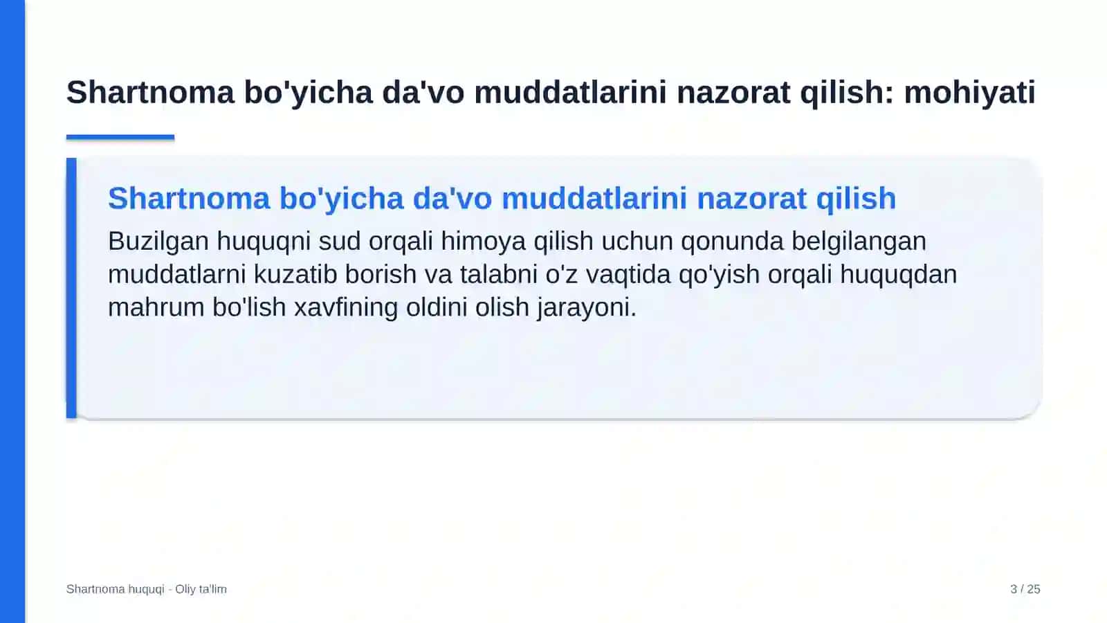 oziq ovqat sanoatida shartnoma bo'yicha da'vo muddatlarini nazorat qilish 2089 3