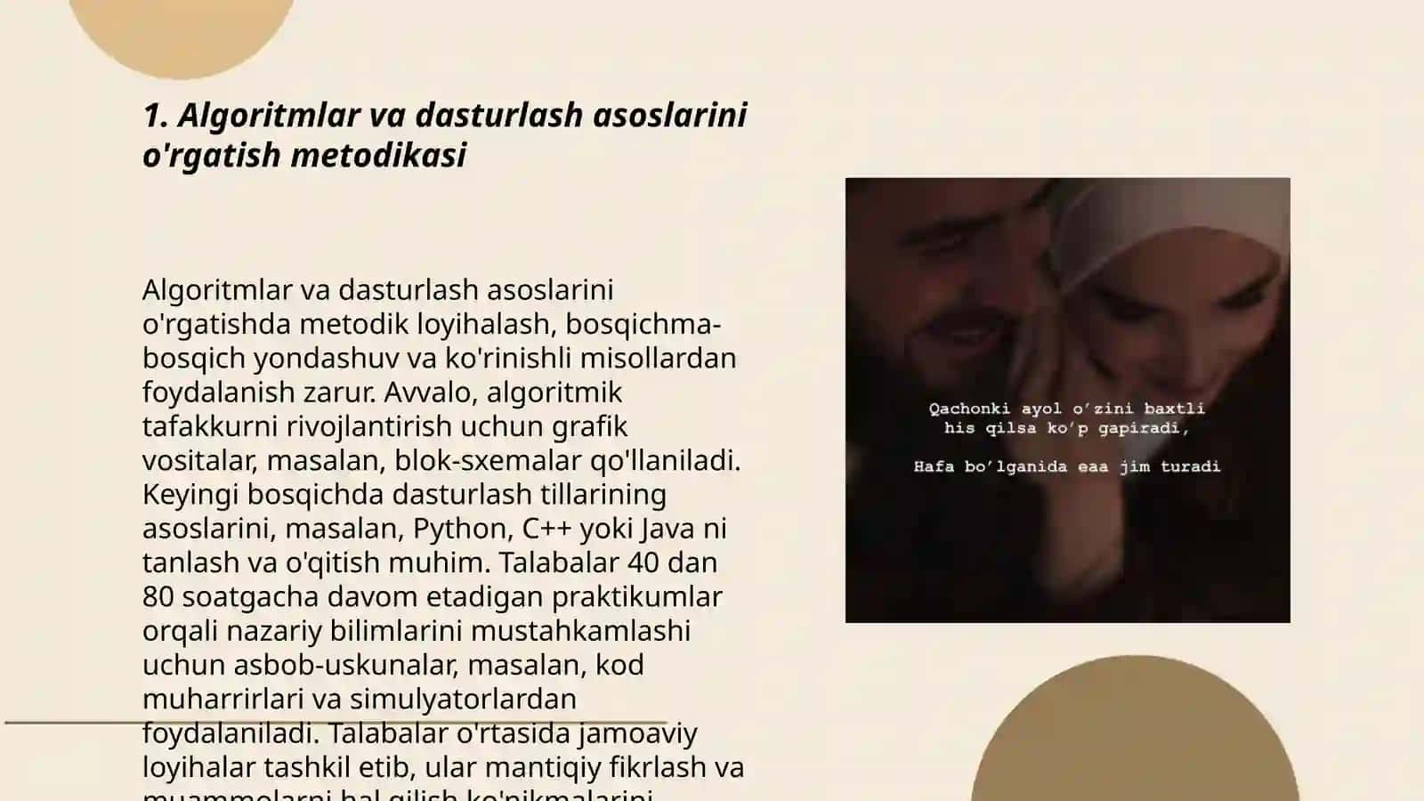 Algoritmlar va dasturlash asoslarini o'rgatish metodikasi 3