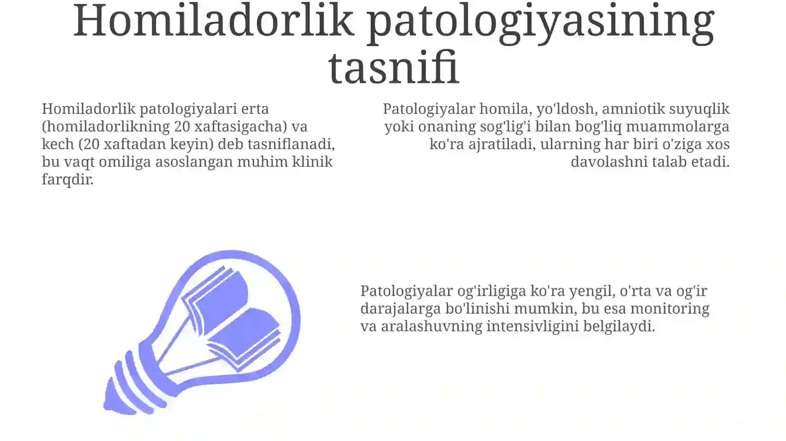 Homiladorlik patologiyasining klassifikatsiyasi va hamshiralik parvarishi 3