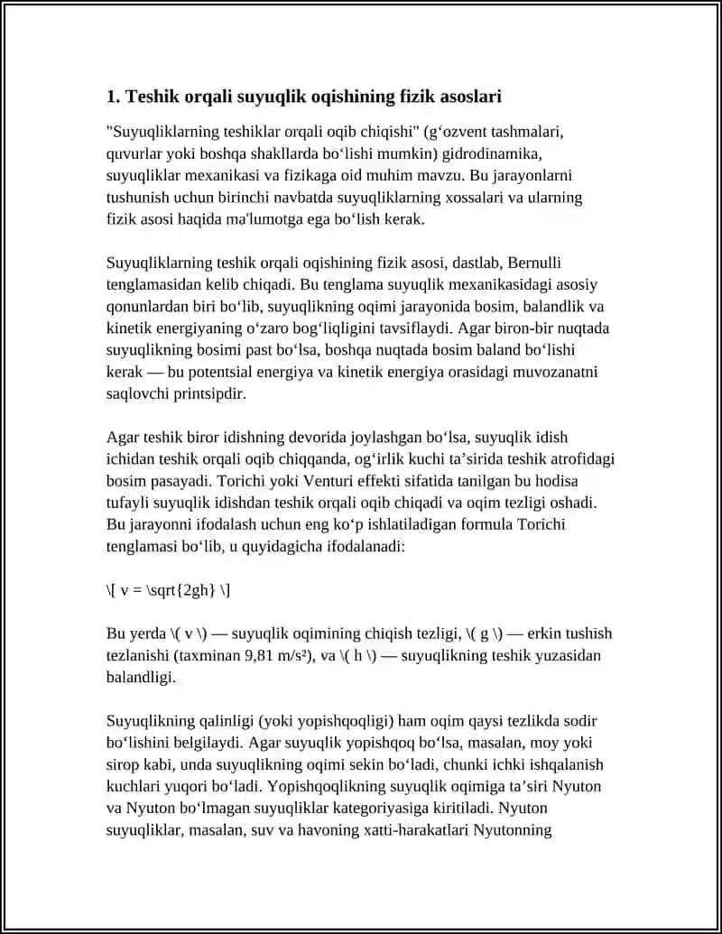 SUYUQLIKLARNING TESHIKLAR ORQALI OQIB CHIQISHI 3