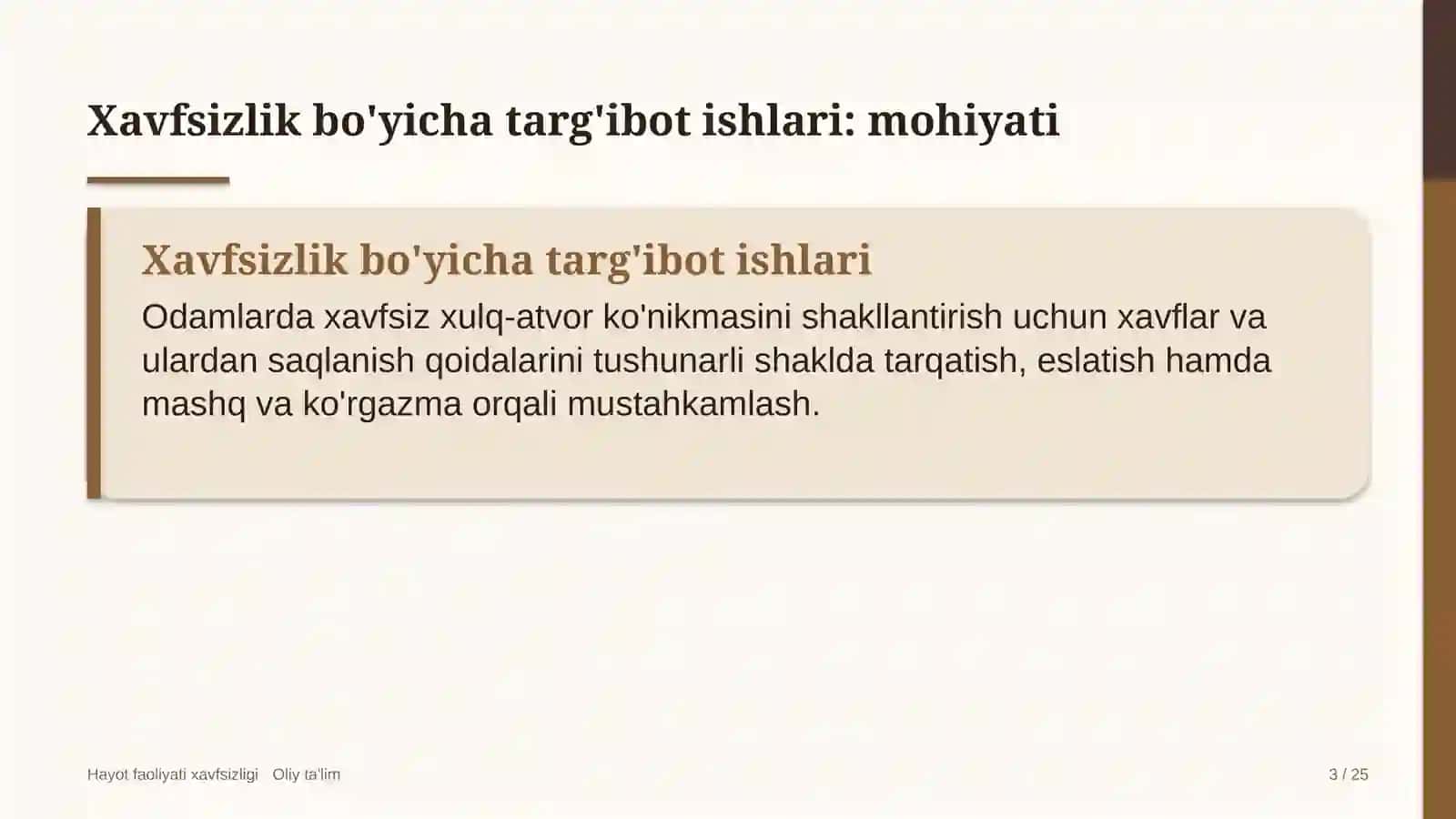 Magistraturada xavfsizlik bo'yicha targ'ibot ishlari 3