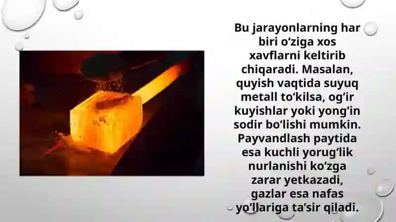 Metallarga issiqishlov berish da xavfsizlik reja 3