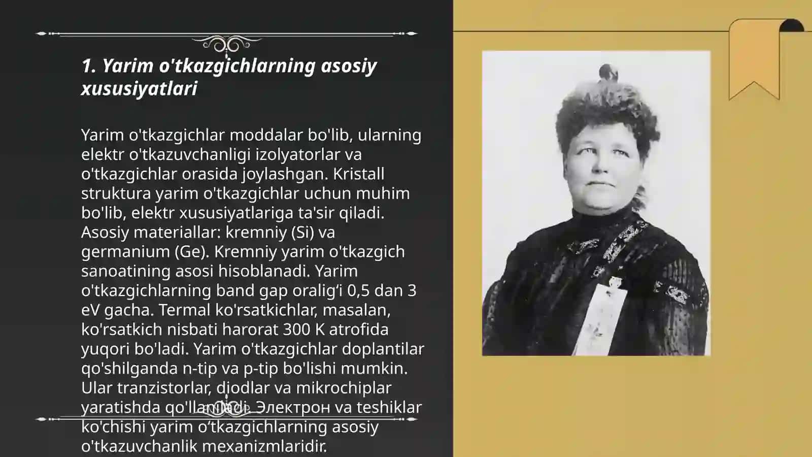 Yarim o'tkazgichlarning asosiy xususiyatlari 3