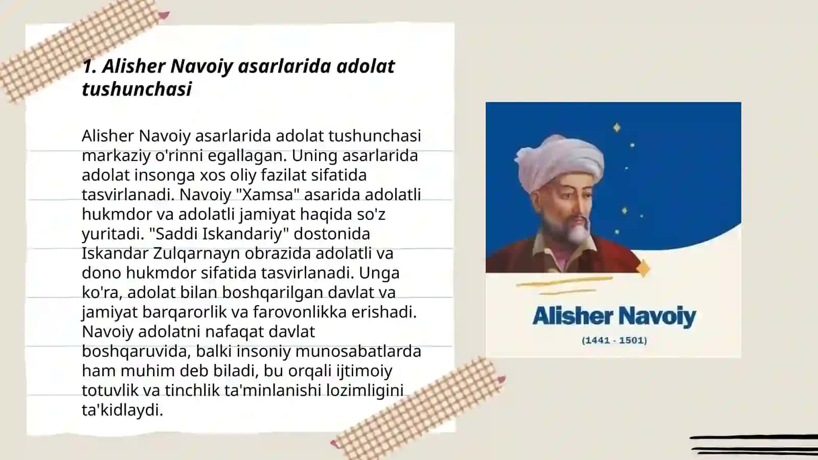 Alisher Navoiyning pand-nasihat mazmunidagi asarlarida ifodalangan ijtimoiy-siyosiy, axloqiy- taʼlimiy qarashlar 3