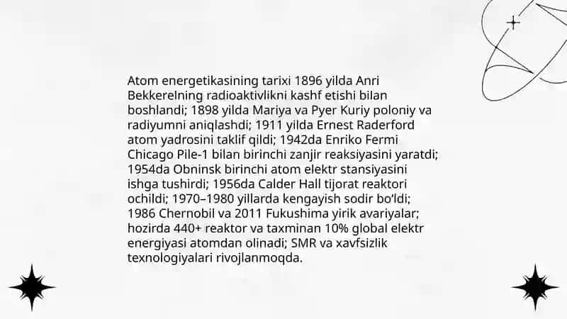 Atom energetikasi uning insoniyatga foydali va zararli oqibatlari 3