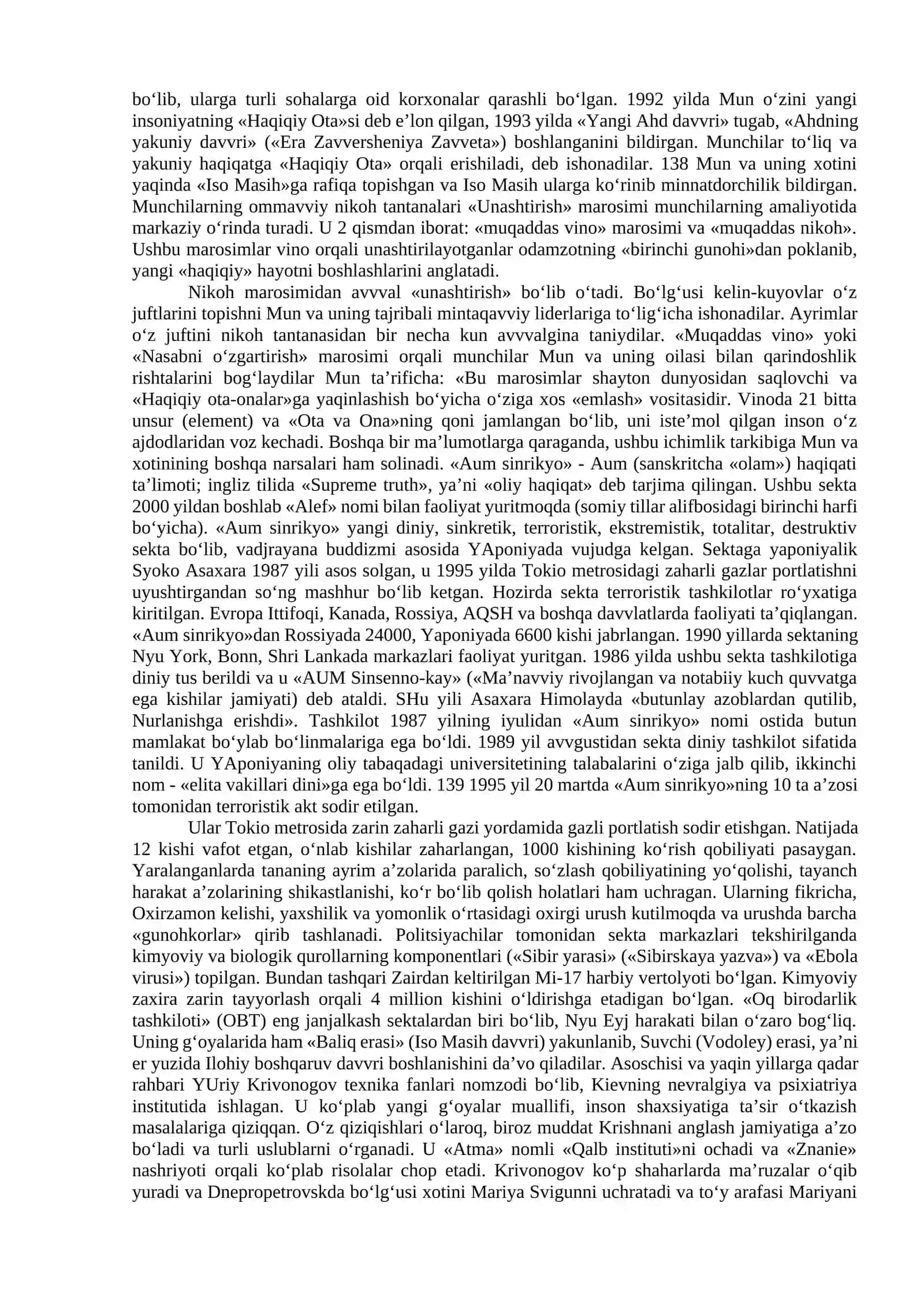 Yangi diniy harakatlar va sektalar 3