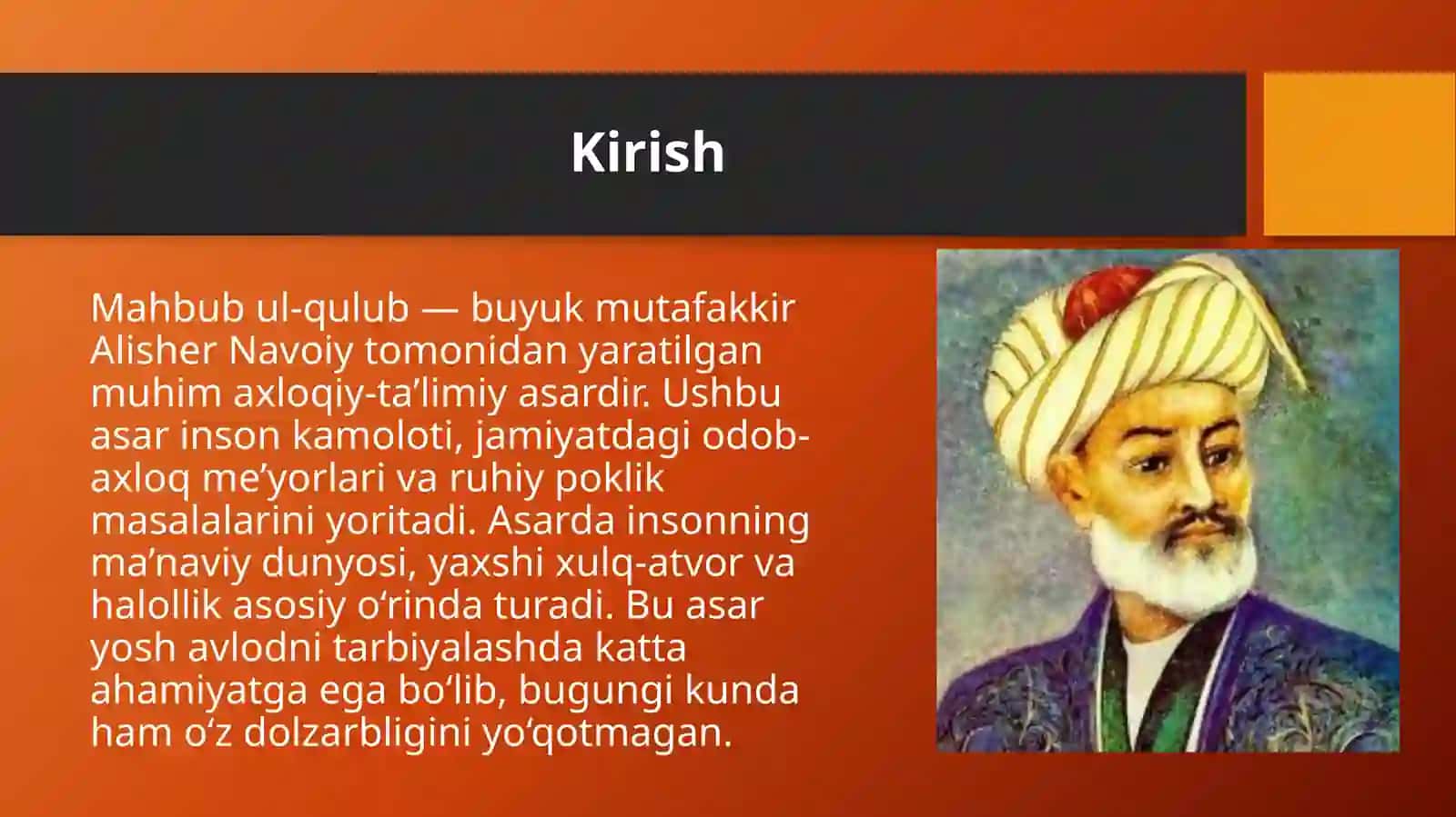 Mahbub ul-qulub axloqiy-ta'limiy asar. 3