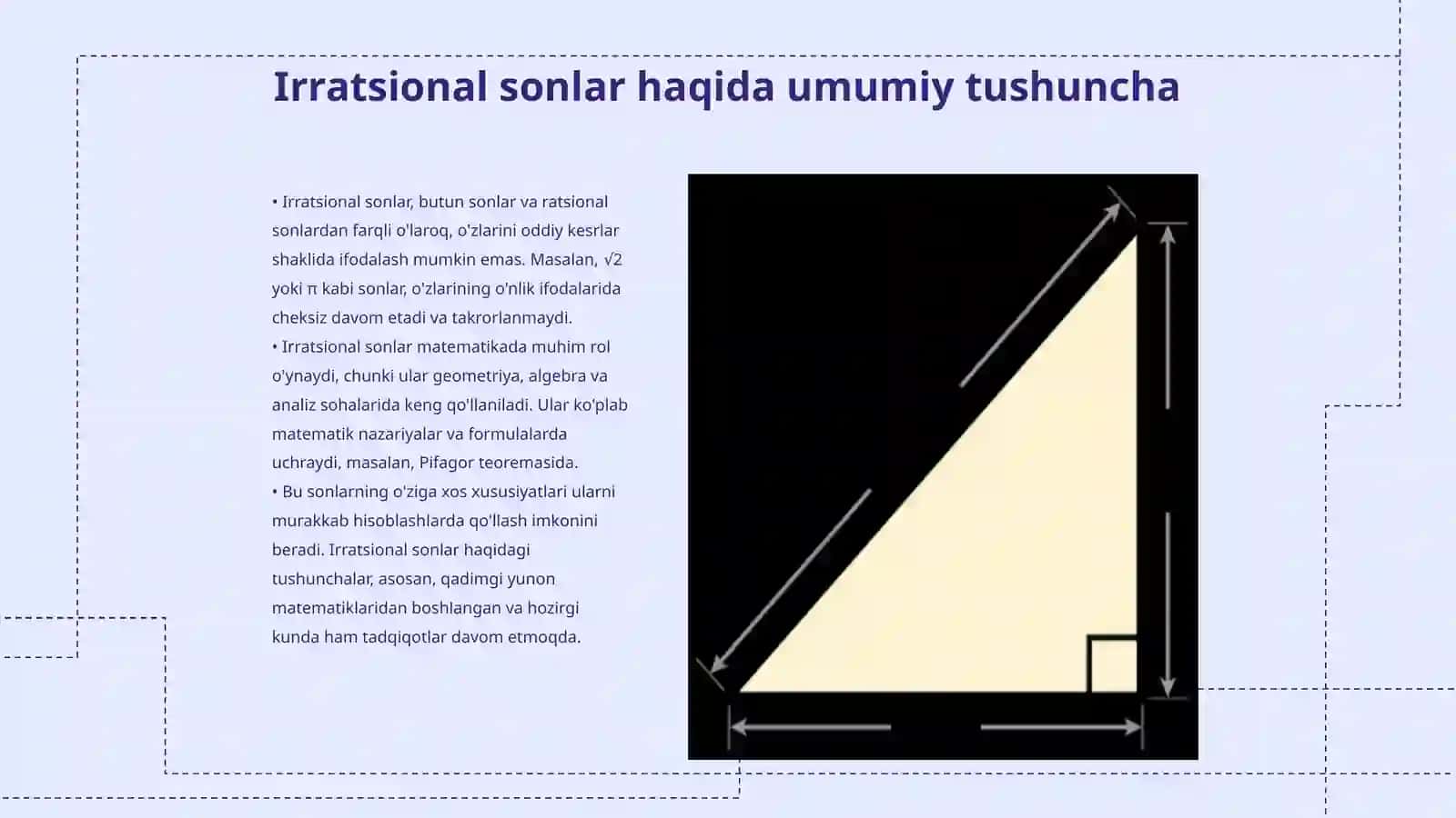 Irratsional sonlarga doir misollar yechish 3