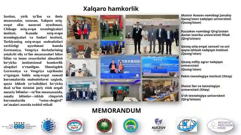 OZIQ-OVQAT TEXNOLOGIYASI VA MUHANDISLIGI XALQARO INSTITUTI 3