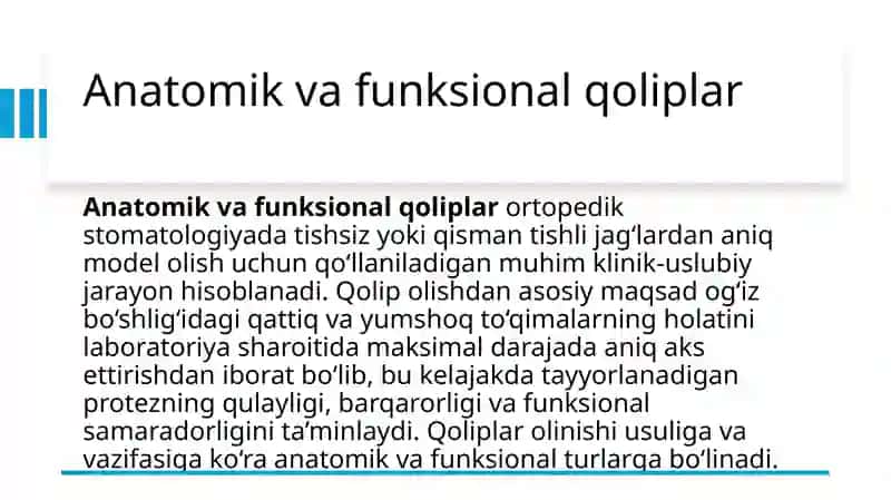 Anatomik va funksional qoliplar 3