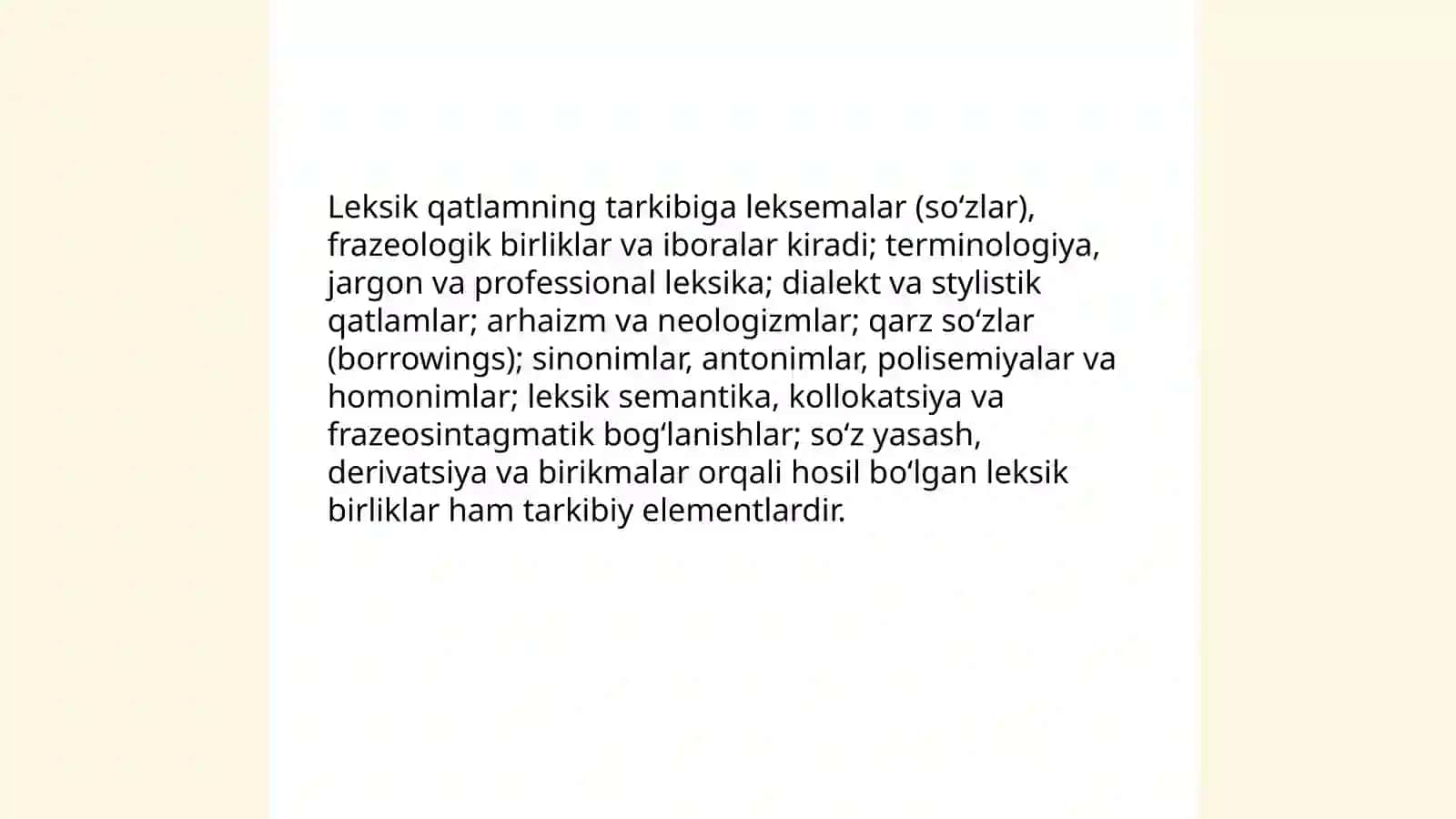 Leksik qatlam 3