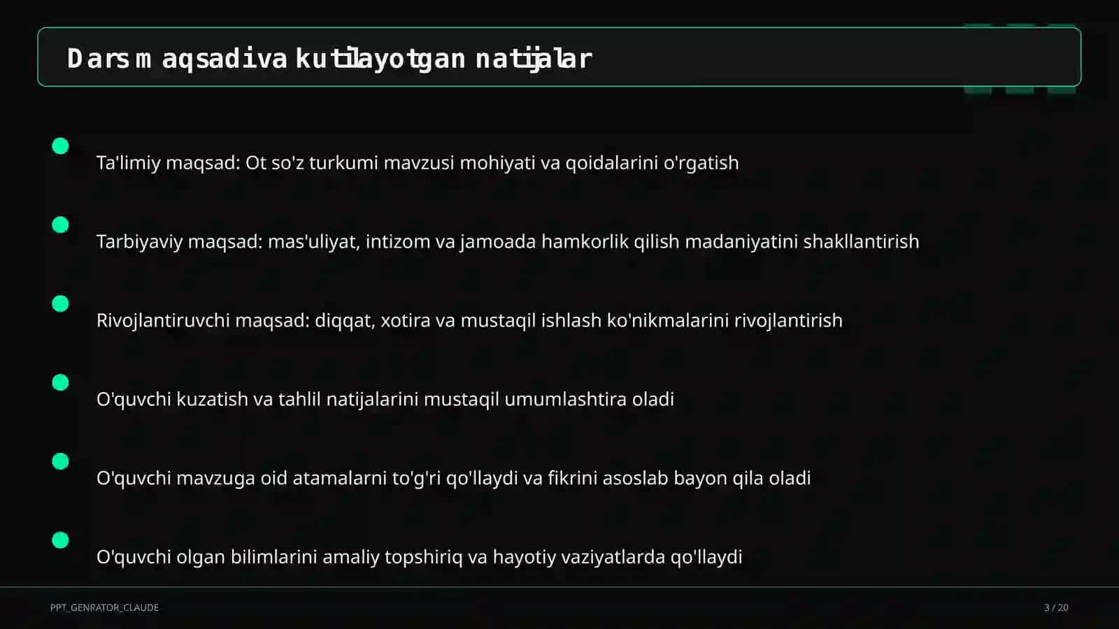 Ot so'z turkumi (3-sinf) 3