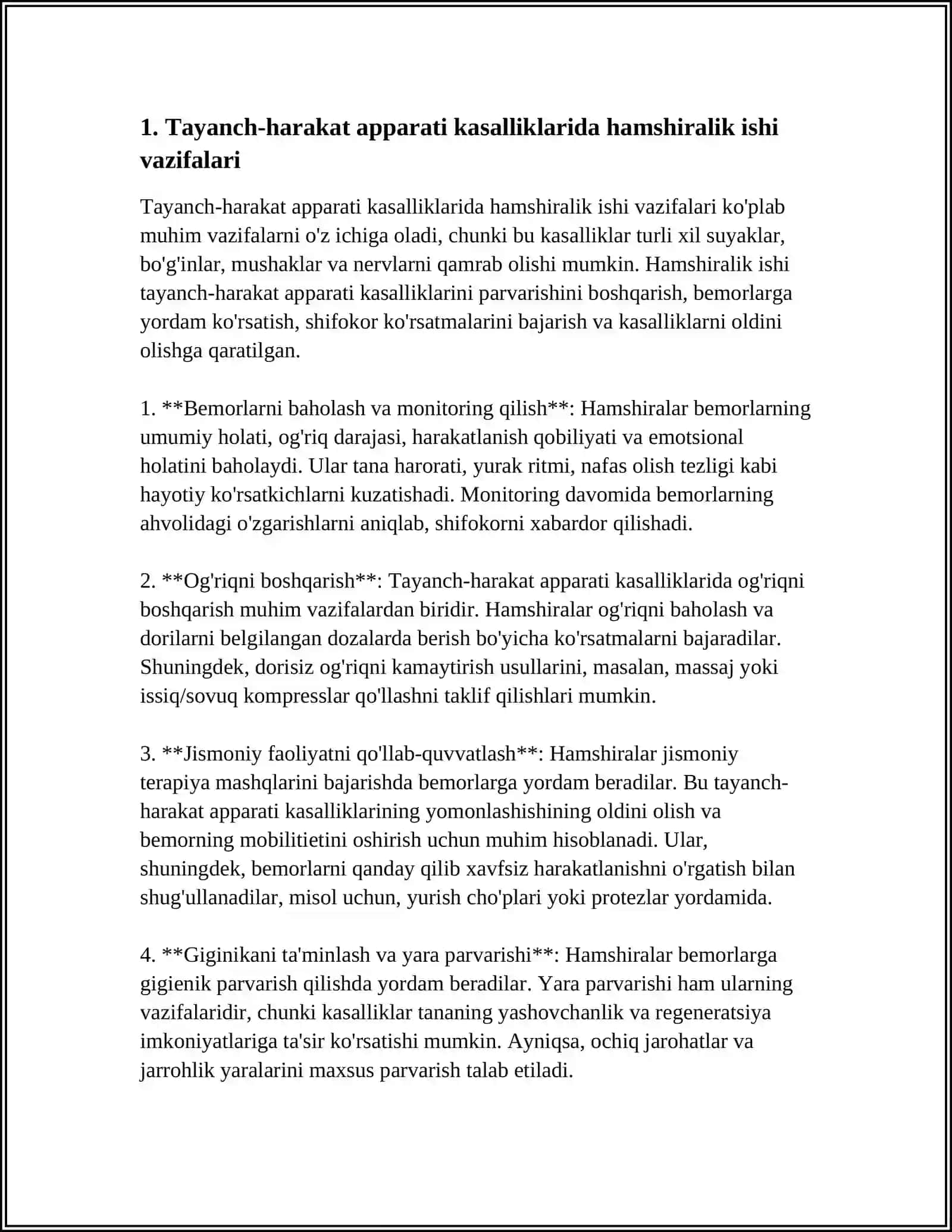 TAYANCH HARAKATI APPARATINING XIRURGIK KASALLIKLARIDA HAMSHIRALIK ISHI 3