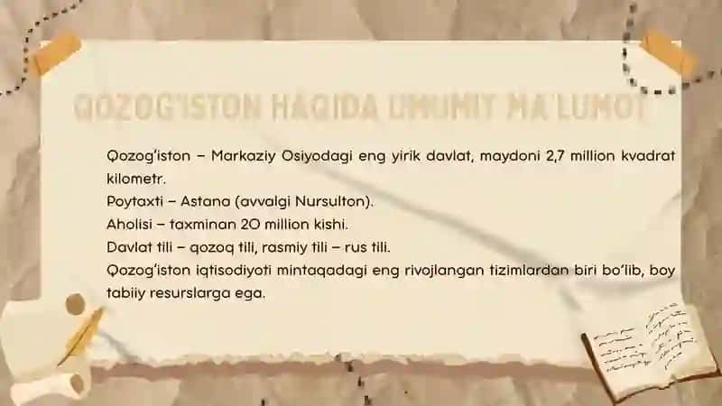 Qozogʻistonning iqtisodiy geografiyasi va turistik tafsifi 3