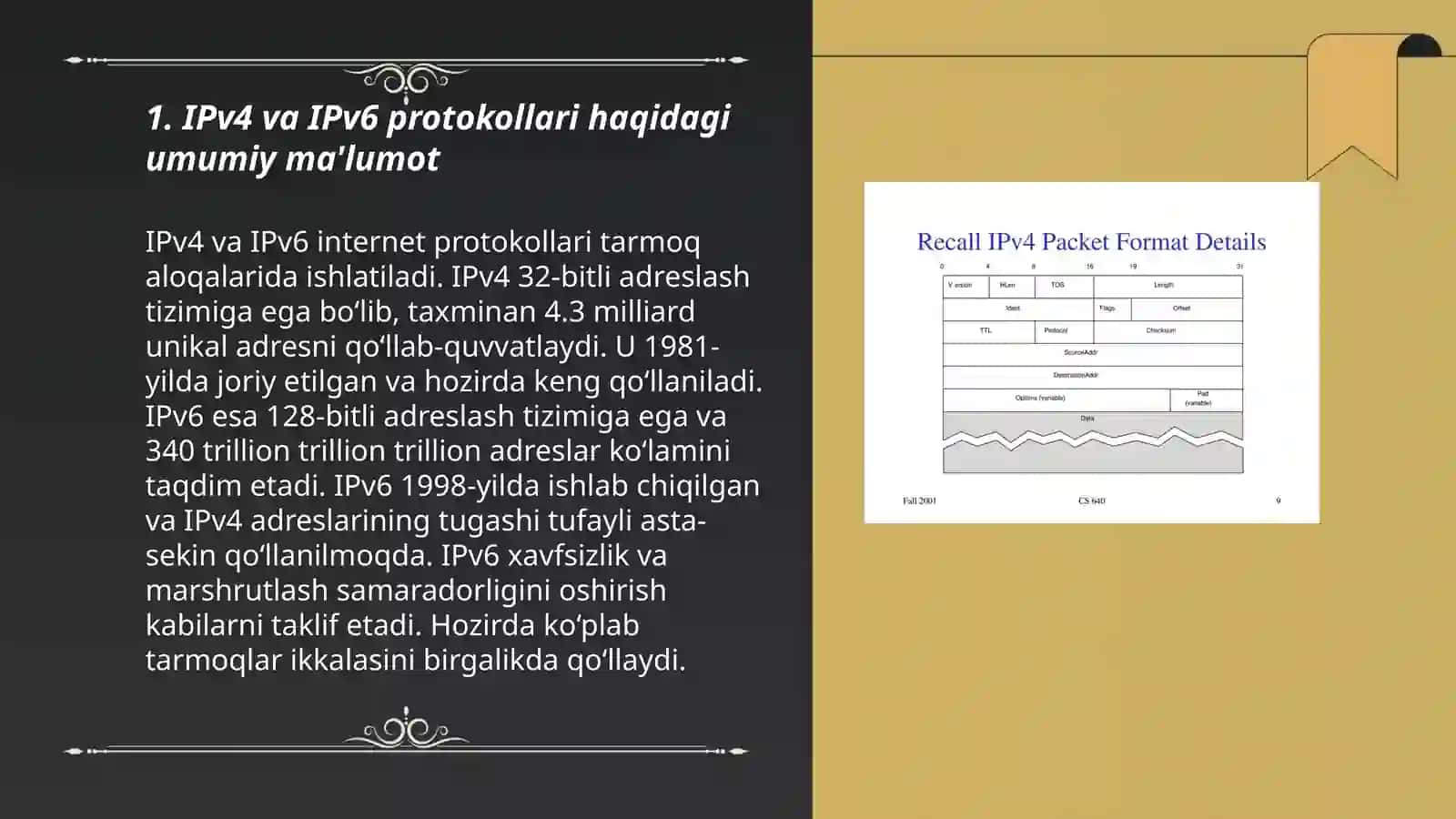 IPv4 va IPv6 Internet Protokollari 3