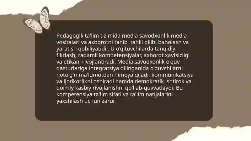 Pedagogik ta'lim tizimida media savodxonlik va axborot madaniyati 3