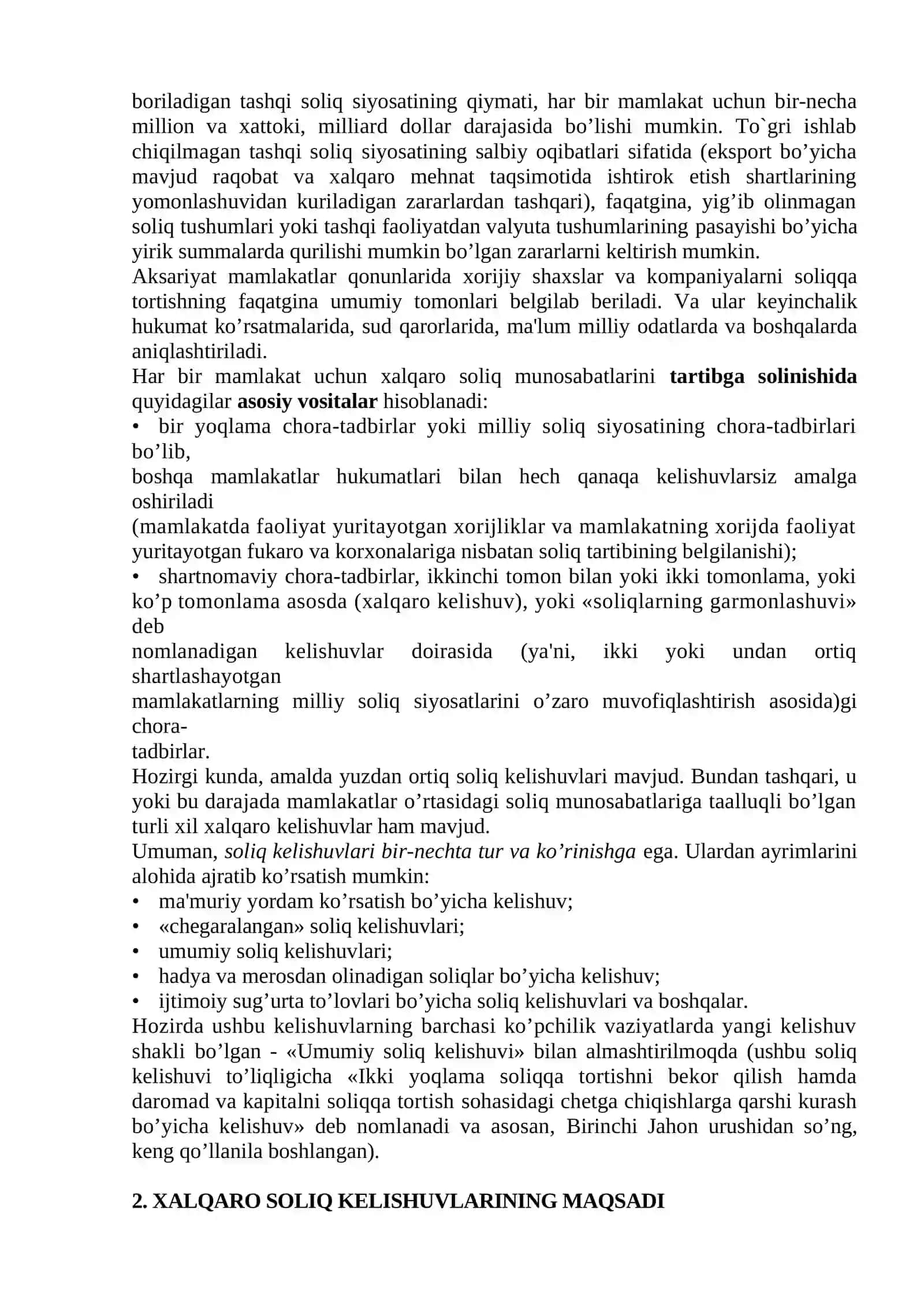 Xalqaro soliq munosabatlari 3