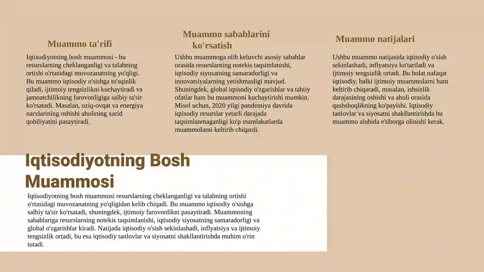 IQTISODIYOTNING BOSH MUAMMOSI VA IQTISODIY TANLOVLAR 3
