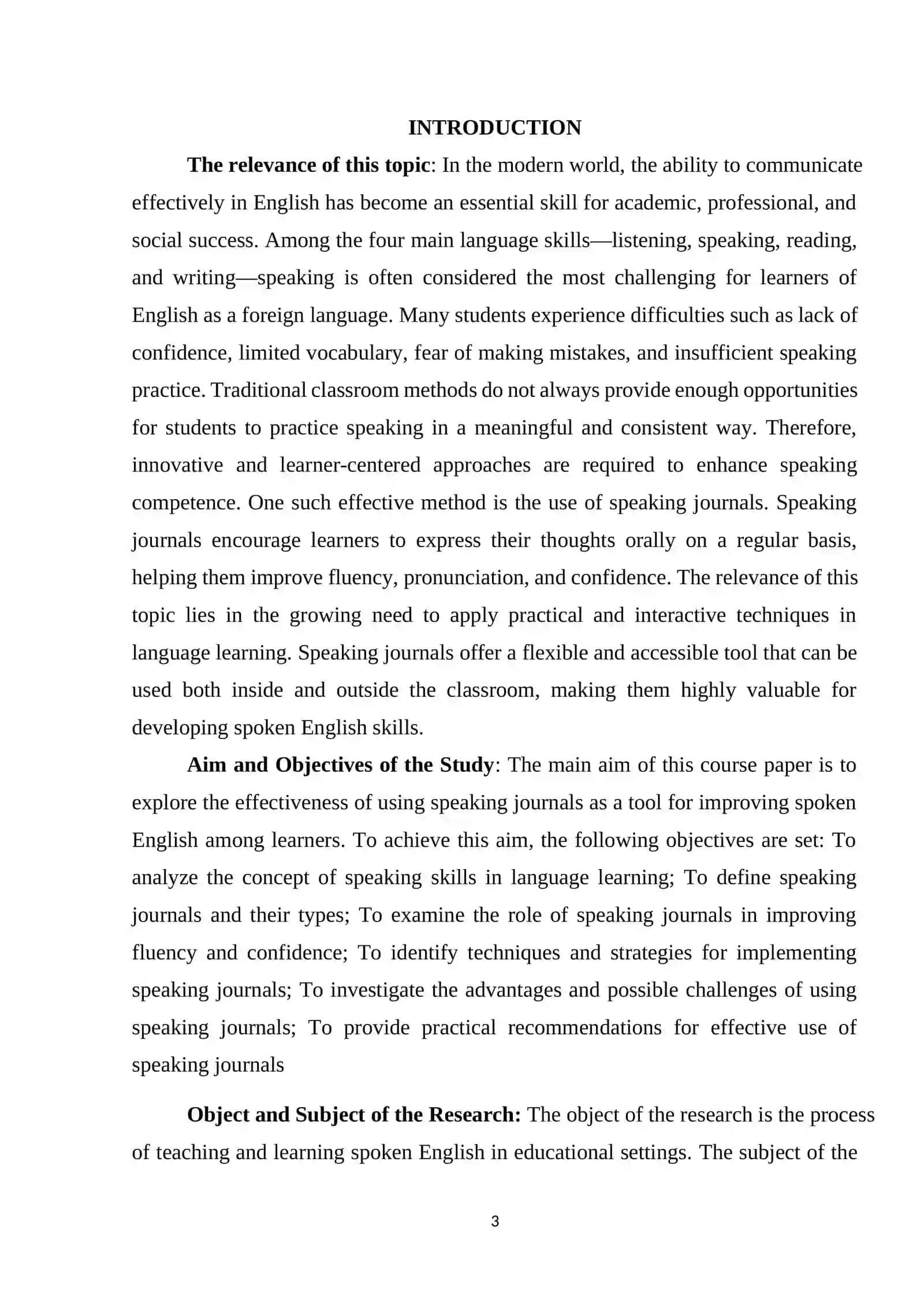 Using speaking journals for improving spoken english 3