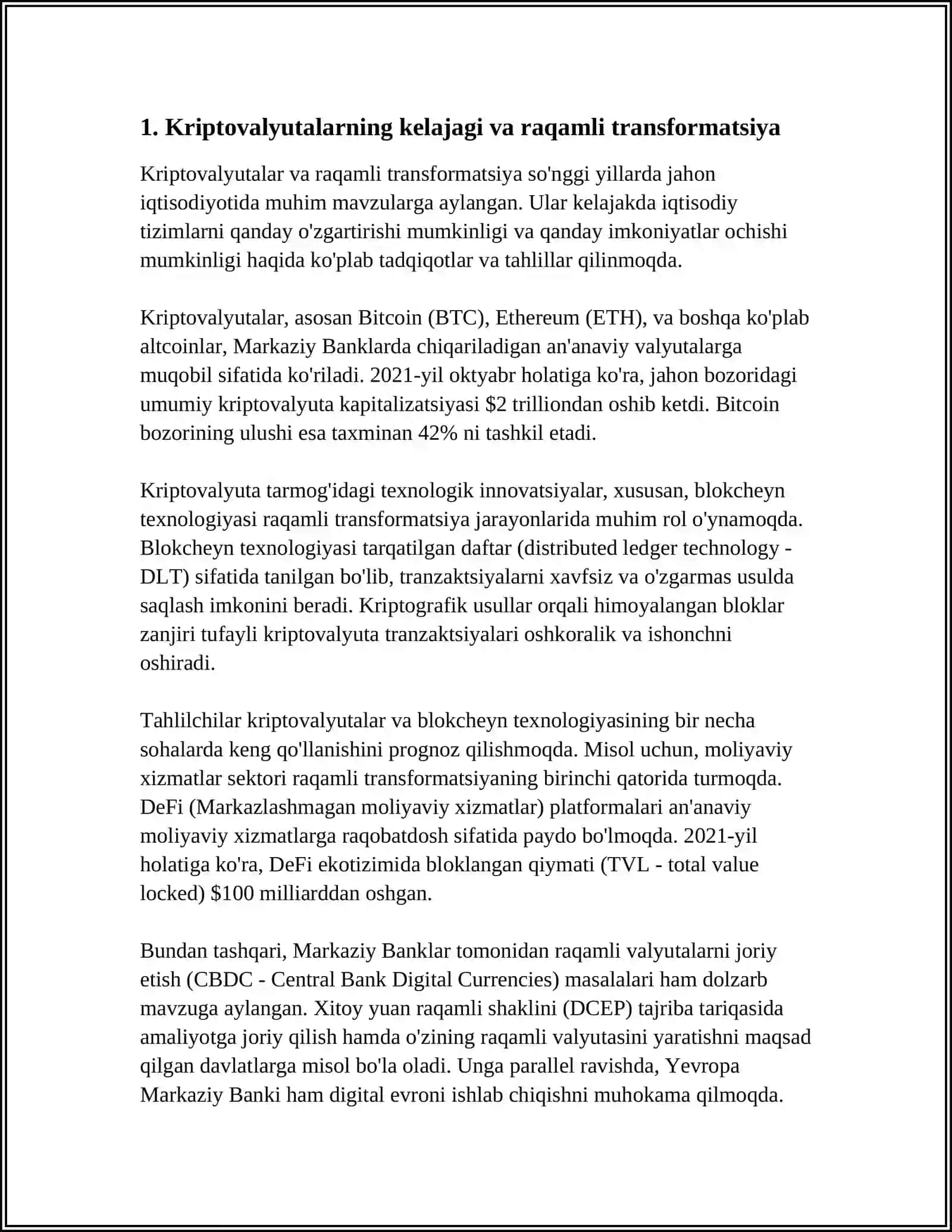 Kriptovalyutalarning kelajagi va iqtisodiy ahamiyati 3