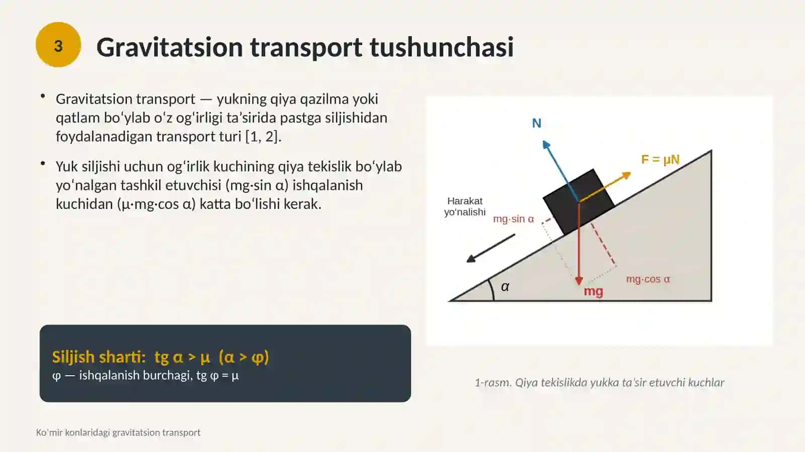 Ko‘mir konlaridagi gravitatsion transport 3