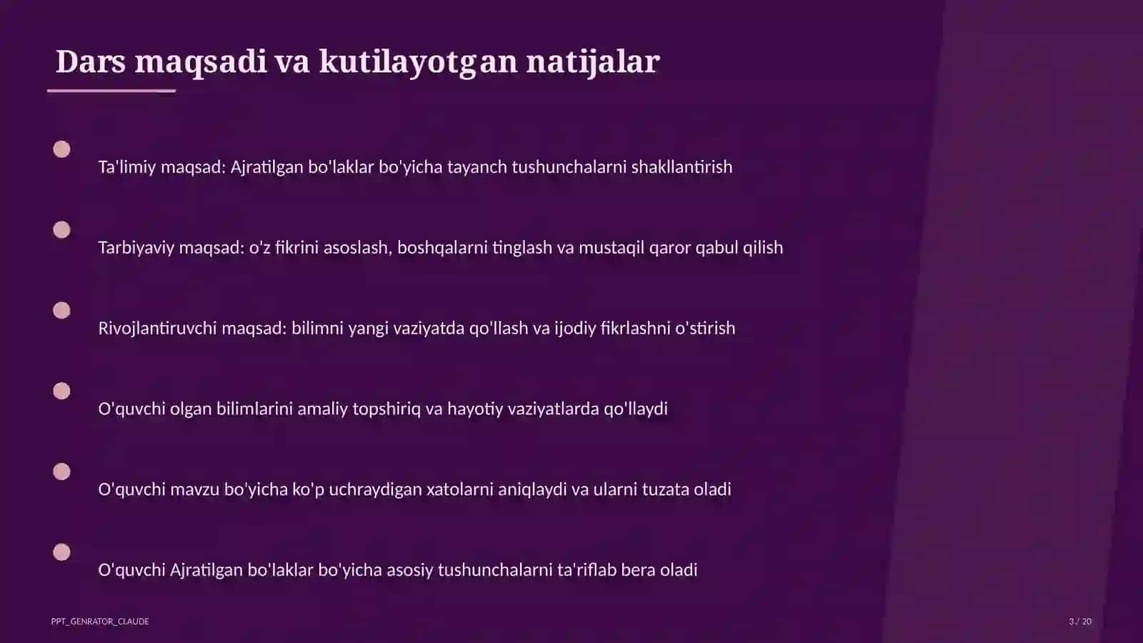 Ajratilgan bo'laklar (8-sinf) 3