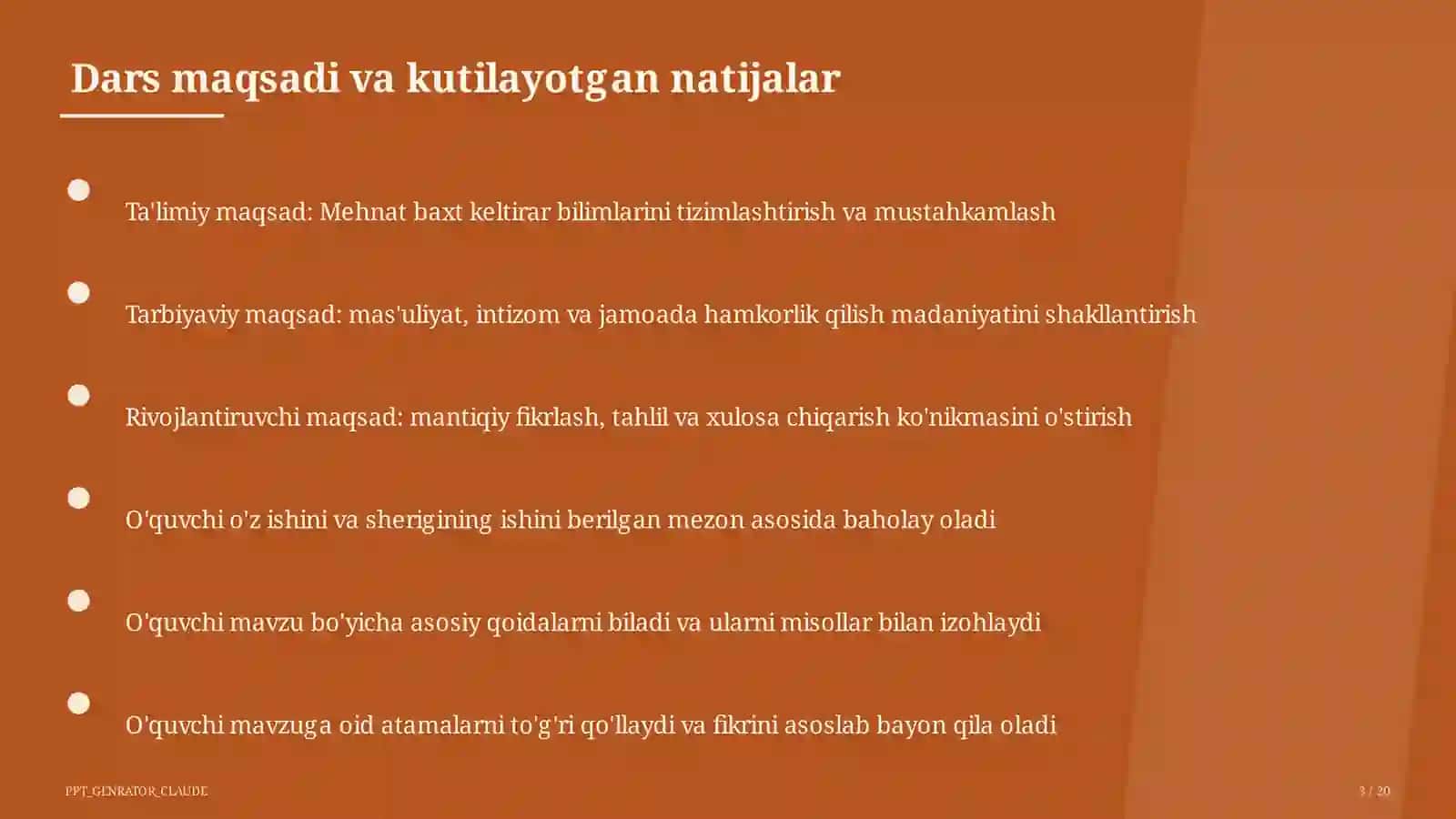 Mehnat baxt keltirar (3-sinf) 3
