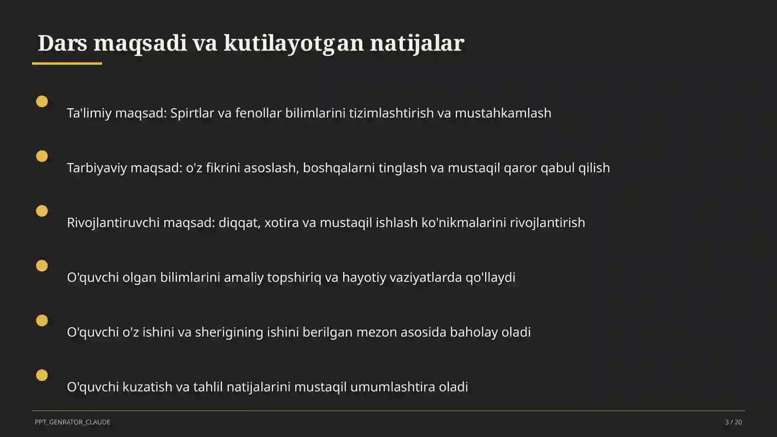 Spirtlar va fenollar (10-sinf) 3