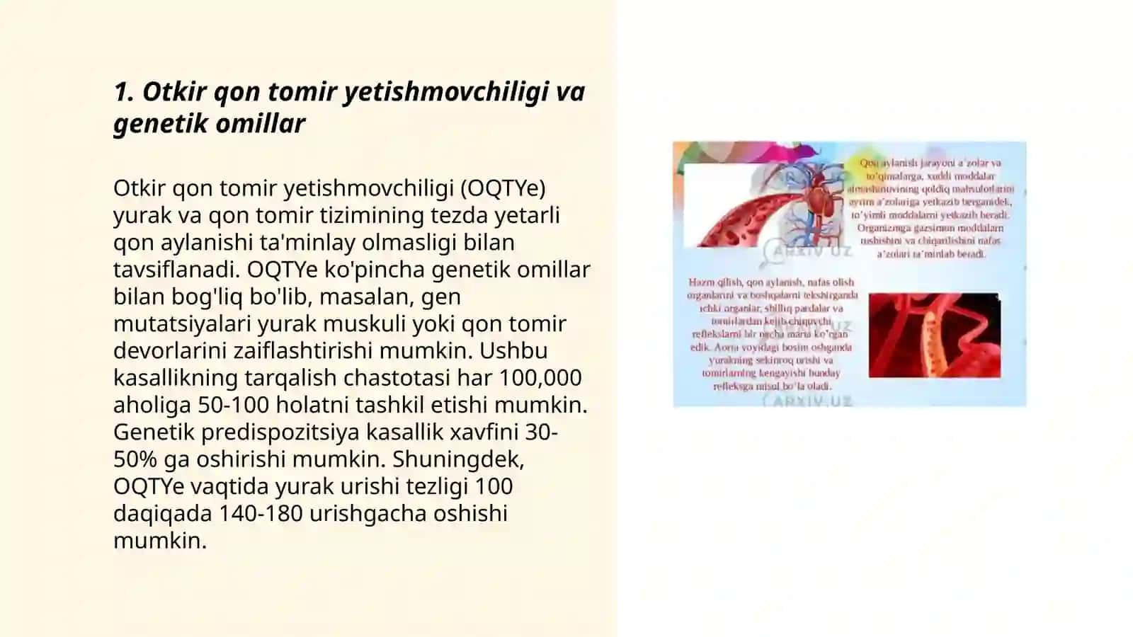 Otkir qon tomir yetishmovchiligi etiologiyasi 3