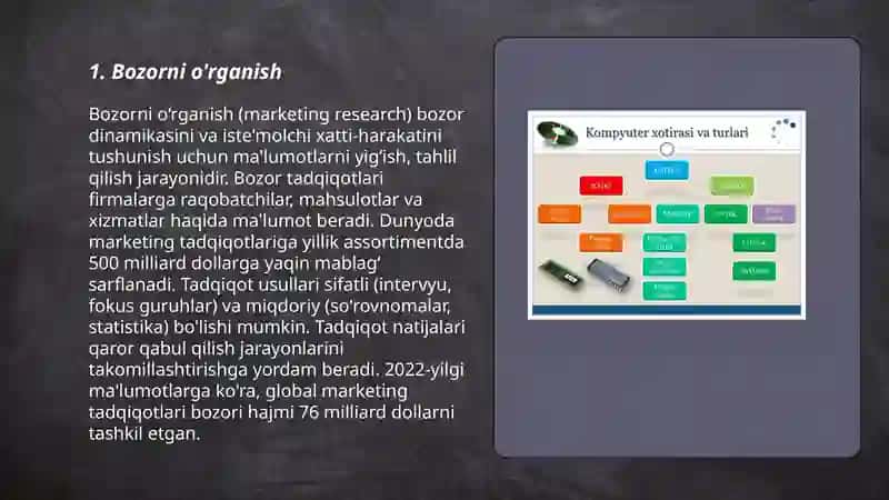 Marketing bo'yicha test 20ta, klaster tuzish,glossariy,krasword qilish 3