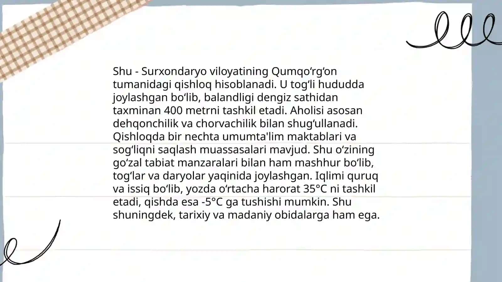 Shu haqida umumiy ma'lumot 3