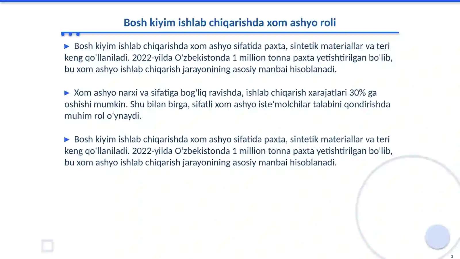 Bosh kiyim ishlap chiqarishning iqtisodiy foalyatini organish 3