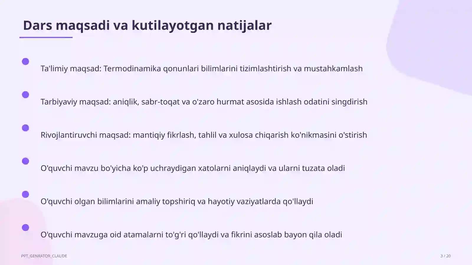 Termodinamika qonunlari (10-sinf) 3