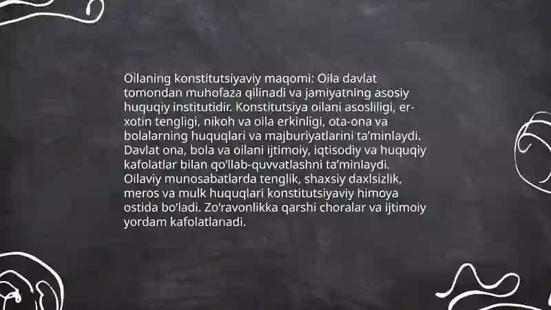 Oilaning konstitutsiyaviy asoslari 3