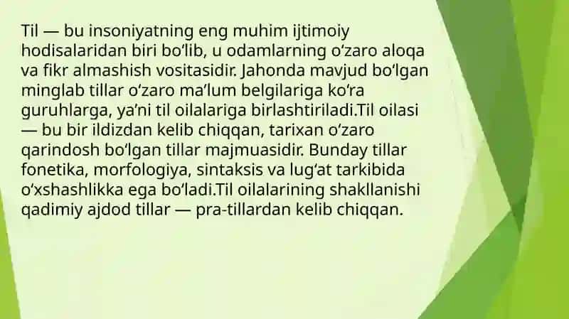 Til oilalari 3